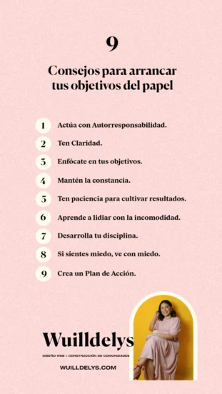 9 Consejos para arrancar tus objetivos del papel
